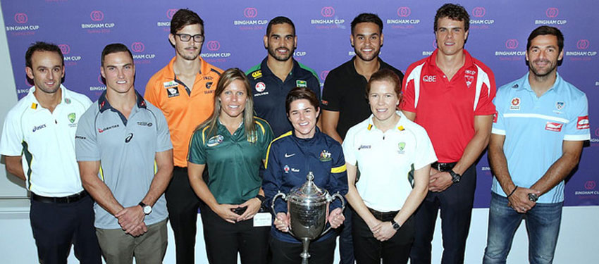 Representatives from all the major sporting codes in Australia at the press conference yesterday. (Picture: Ann-Marie Calilhanna; Star Observer)
