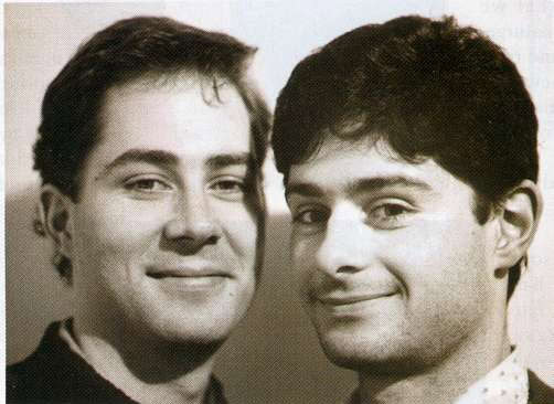 Tim and John in the 1980s. Their endearing 15-year relationship forms the core of Holding The Man’s story.