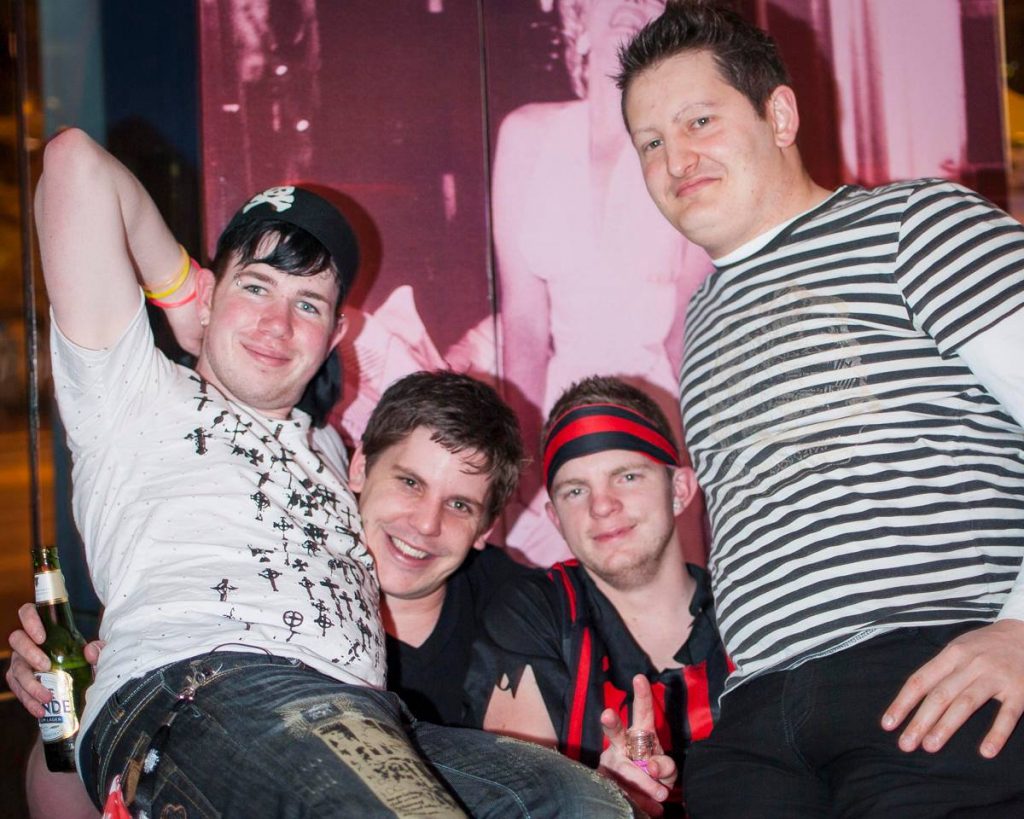 (L-R) Douglas Robinson, Luke Dorsett, Morgan Fuery and Roozbeh Araghi at Canberra's Hush Bar. Photo: Supplied