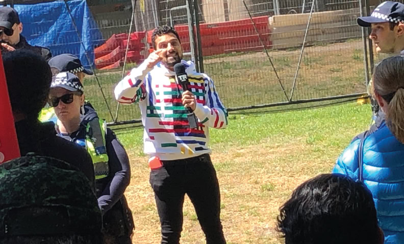 Far-right activist crashes Religious Discrimination Bill rally