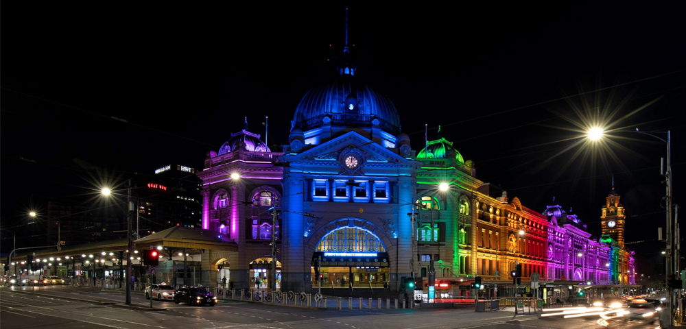 Buildings Across Australia Light Up For LGBTQ Domestic Violence Awareness Day