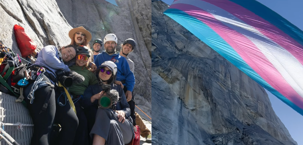 Activists Hang Huge Trans Pride Flag In Yosemite National Park
