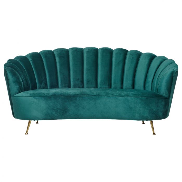petal velvet love seat