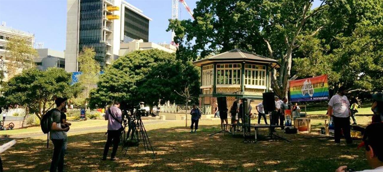 Roughly 20 people turned up to the ‘straight lives matter’ rally