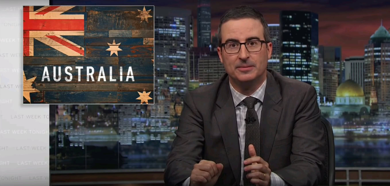 John Oliver: postal survey is biggest waste of Australian money “since every Baz Luhrmann movie”