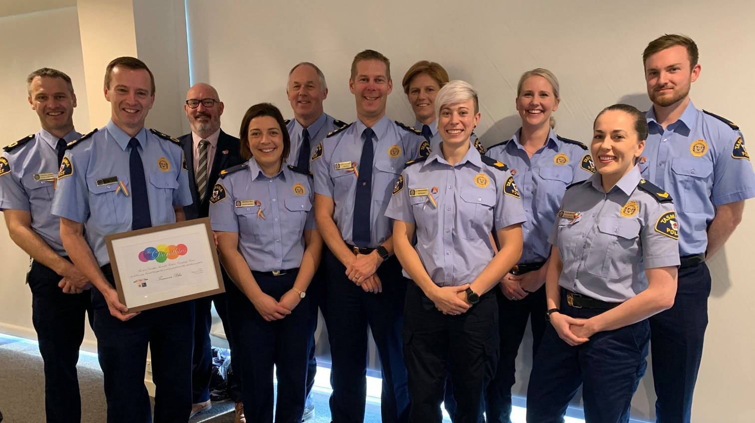 Tasmania Police win award for LGBTI inclusion in emergency services
