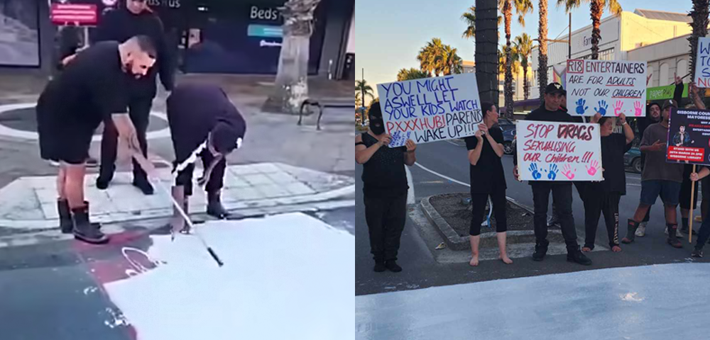 Rainbow crossing destroyed by NZ church protesting drag storytime event